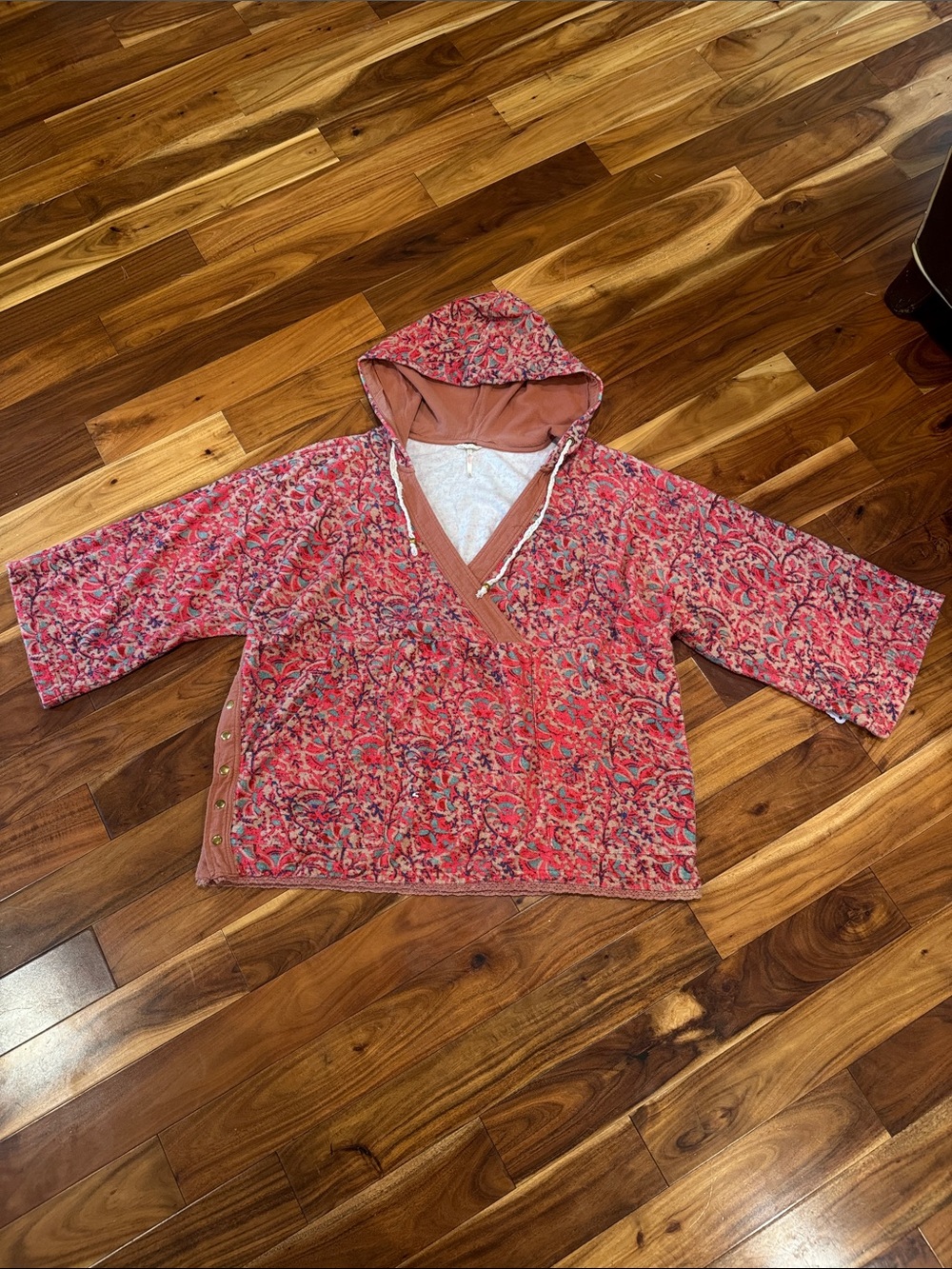 Free People 100% cotton Towel Hoody Size Medium